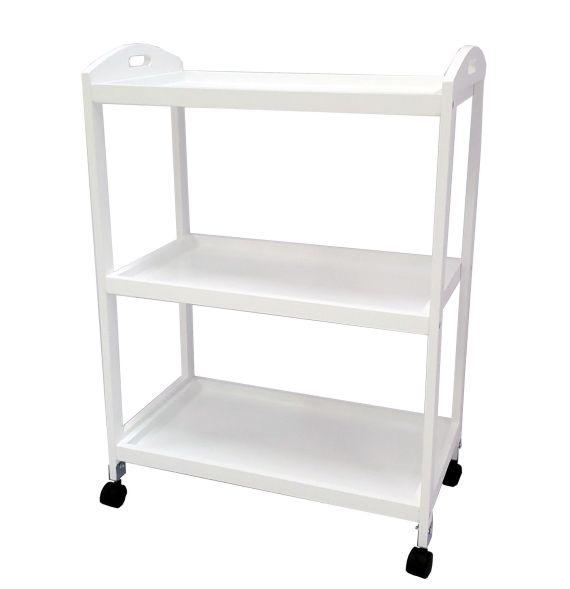 Camarera, carro de servicio con ruedas color blanco 60x33x85