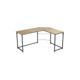 Escritorio de Oficina de Esquina Derecha en Melamina Cambria-Negro, 150x120x75 cm - Diseño Espacioso y Elegante.