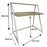 Mesa Ordenador auxiliar o estudio infantil modelo Sintra Color Cambria Blanco