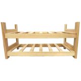 Botellero de Madera de Pino apilable en Color Natural para 12 Botellas y con 2 Niveles de Altura