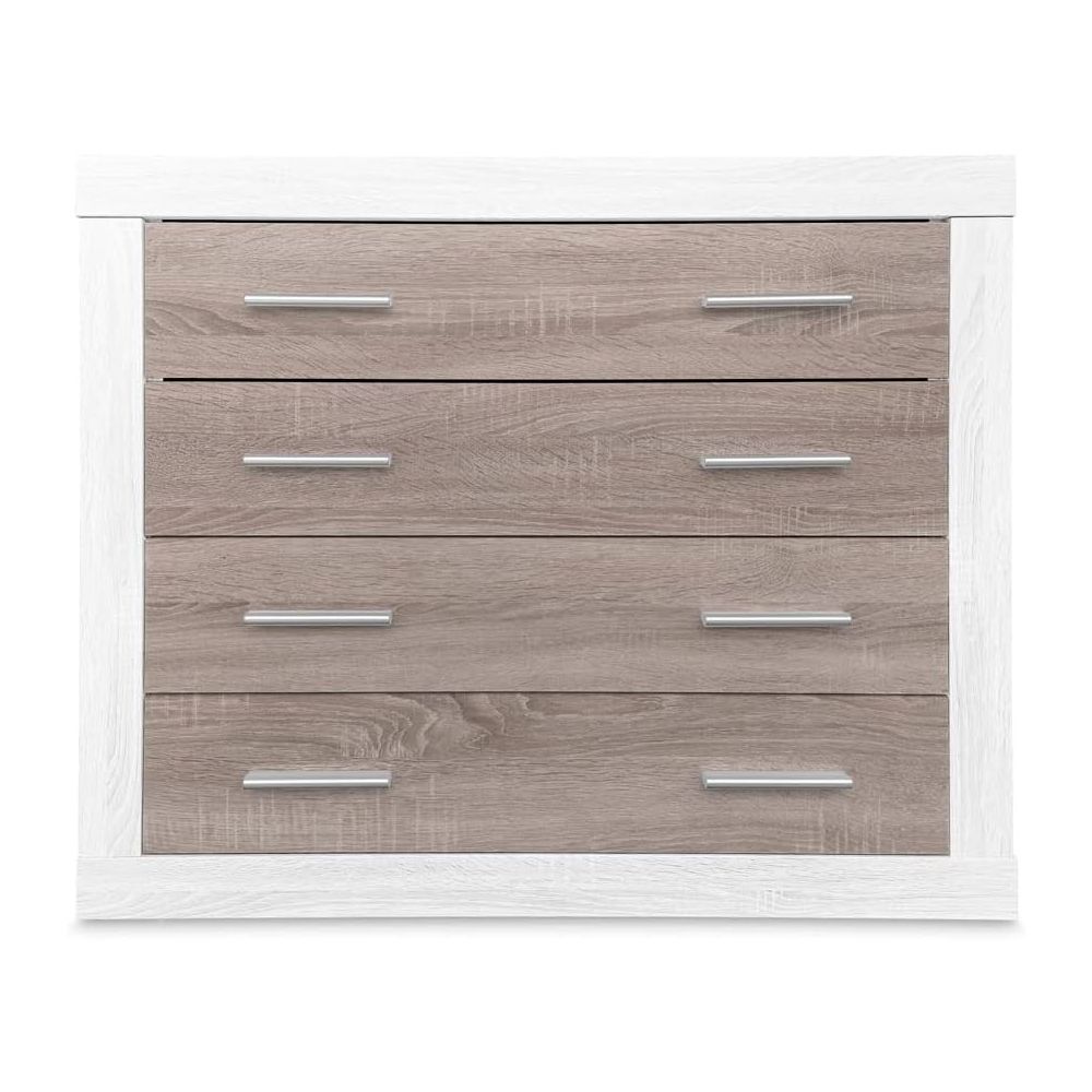 Meyvaser - Cómoda con 4 Cajones, Sinfonier,Colores Andersen y Pino Gris, Medidas: 60 cm (An) x 81.5 cm (Al) x 39.5 cm (Fon)