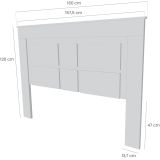Cabezal para Cama de Matrimonio con patas, Color Cambria y Blanco, Medidas: 160 cm (Ancho) x 119,3 cm (Alto) x 3,8 cm (Fondo)