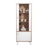 Vitrina Alta | 2 Puertas, Frentes en DM Lacado Blanco Mate | Medidas: 170,2 cm Alto x 40 cm Fondo x 68,4 cm Ancho