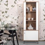Vitrina Alta | 2 Puertas, Frentes en DM Lacado Blanco Mate | Medidas: 170,2 cm Alto x 40 cm Fondo x 68,4 cm Ancho
