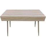 Mesa Escritorio Roble con 3 Cajones y Patas Estilo Escandinavo – Compacta y Funcional, 110x50x75 cm