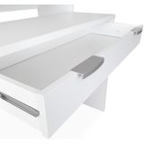 Mesa Escritorio Extensible, Consola Extensible,Color Blanco, Medidas: 90 cm (Largo) x 33-63,4 cm (Ancho) x 87,5 cm (Alto)