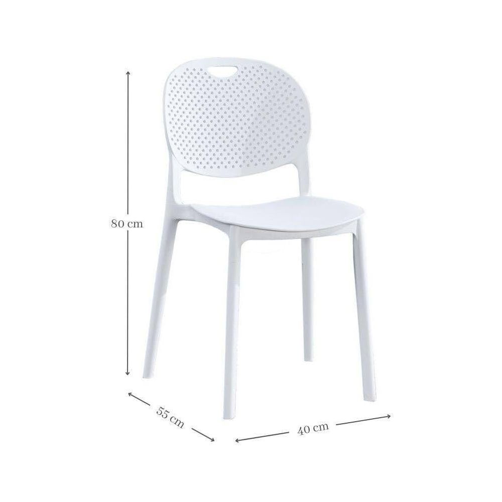 Conjunto Mesa y Sillas Comedor/Cocina: Mesa madera y Patas Metálicas Blancas (76x100x70 Cm) + 5 Sillas (80x40x55 Cm )
