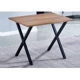 Conjunto Mesa y Sillas Comedor/Cocina: Mesa madera y Patas Metálicas En Negro (76x100x70 Cm) + 5 Sillas (80x40x55 Cm)