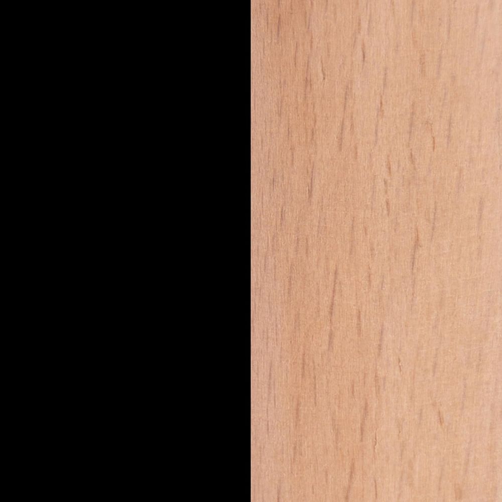 Pack 4 Sillas de Comedor, Sillas Cocinas, Acabado en Negro y Madera, Medidas: 45 cm (Ancho) x 53 cm (Largo) x 83 cm (Alto)