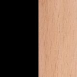 Pack 4 Sillas de Comedor, Sillas Cocinas, Acabado en Negro y Madera, Medidas: 45 cm (Ancho) x 53 cm (Largo) x 83 cm (Alto)