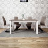 Pack de 2 Sillas de Comedor, Salón o Cocina – Tapizadas en Tela Jarama Color Marengo, Medidas: 45 cm x 64 cm x 100 cm