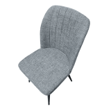 Pack de 4 Sillas Modernas para Comedor– Tapizado en Color Gris con Patas Metálicas Negras, Medidas: 46 cm x 55 cm x 92 cm