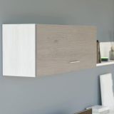 Mueble de Salón con Leds, Acabado en Andersen Pino - Gris, Medidas: 250 cm (Anc) x 115 cm (Al) 40 cm (Fon)
