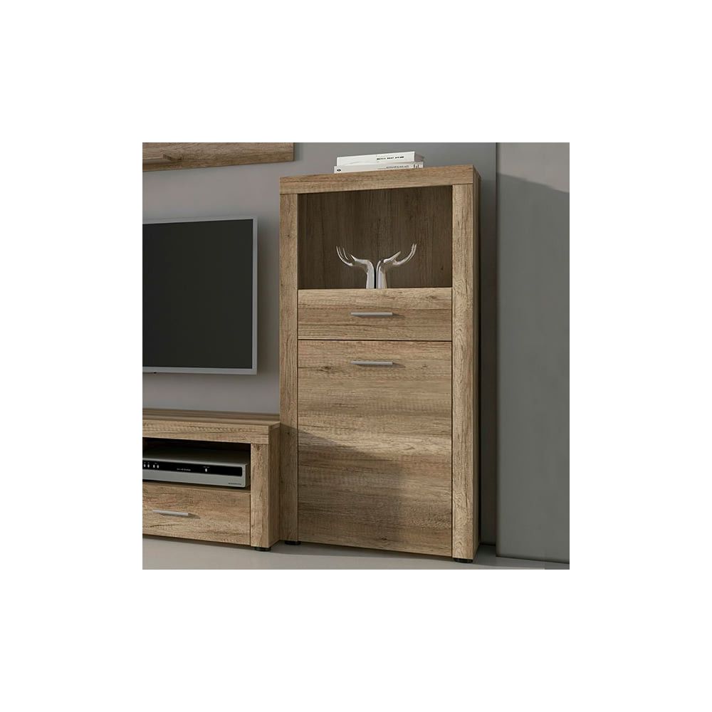 Mueble de Comedor, Mueble Salón, Acabado en Color Cañón, Medidas: 301 cm (Ancho) x 177 cm (Alto) x 41,4 cm (Fondo)