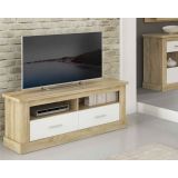 Mueble de Comedor, Mueble Salón, Acabado en Blanco y Cambria, Medidas: 326 cm (Ancho) x 174,7 cm (Alto) x 41,8 cm (Fondo)