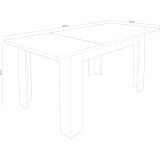 Mesa de Comedor Extensible, Mesa Salón, Robusta, Color Andersen Pino Gris, 138-198 cm (Largo) x 88 cm (Ancho) x 76 cm (Alto)