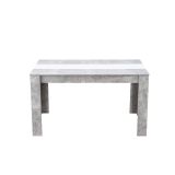 Mesa de Comedor Moderna 135x80x75 cm, Tapa MDF Gris Cemento y Blanco con Patas Resistentes - Estilo Moderno