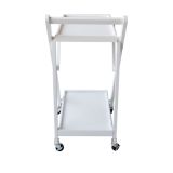 Camarera Plegable con Ruedas 65x40x85 Blanco - ¡Práctica y Elegante!