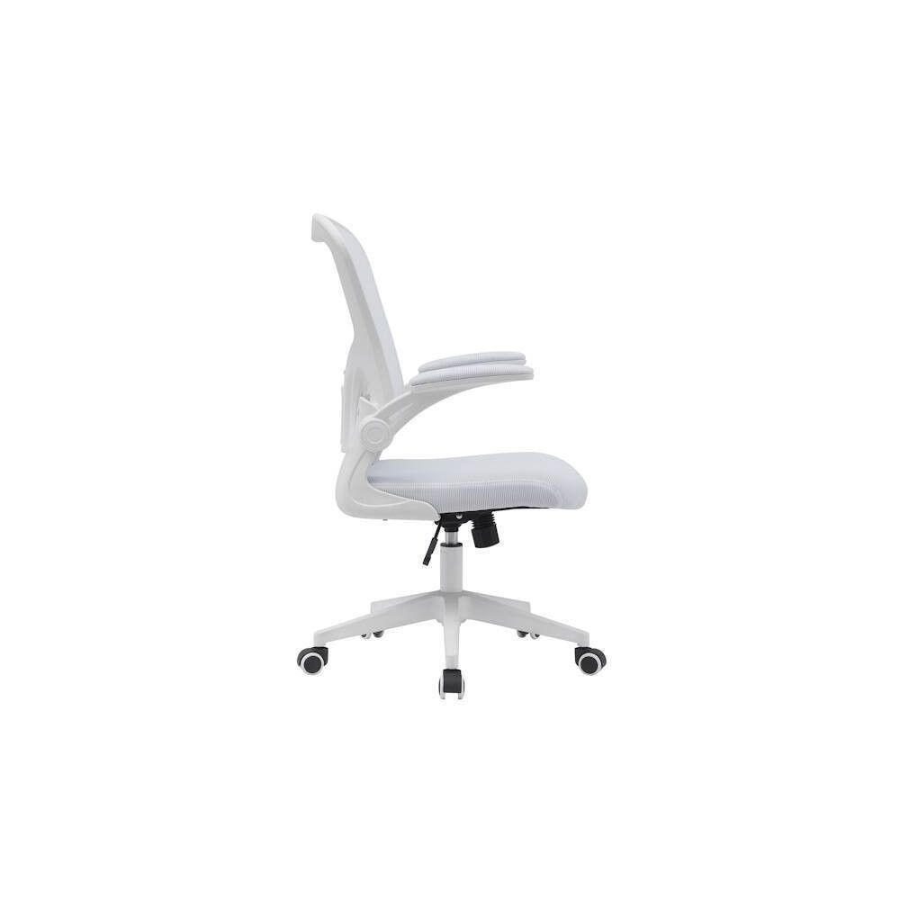 Silla de Oficina Ergonómica con Respaldo en Tejido 3D Blanco, Ajustable en Altura - Medidas 63x58x99,5-190,5 cm