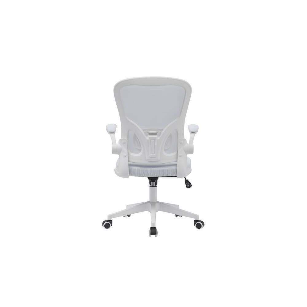 Silla de Oficina Ergonómica con Respaldo en Tejido 3D Blanco, Ajustable en Altura - Medidas 63x58x99,5-190,5 cm