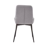 Pack de 4 Sillas Tapizadas en Tela Gris con Tratamiento Easy Clean, Asiento Reforzado  Medidas 54x55x88 cm