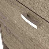 Zapatero Compacto Roble – Mueble con 3 Puertas y Doble Profundidad | MDF con Acabado Melamina | 70 x 25 x 120 cm