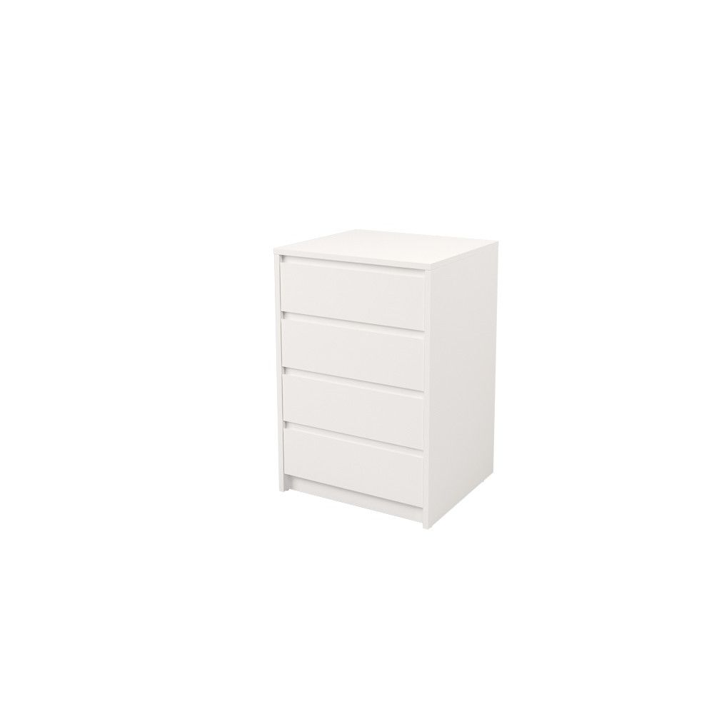 Cómoda Cajonera 4 cajones acabado en blanco. 74cm(alto) 50cm(ancho) 45cm(fondo)