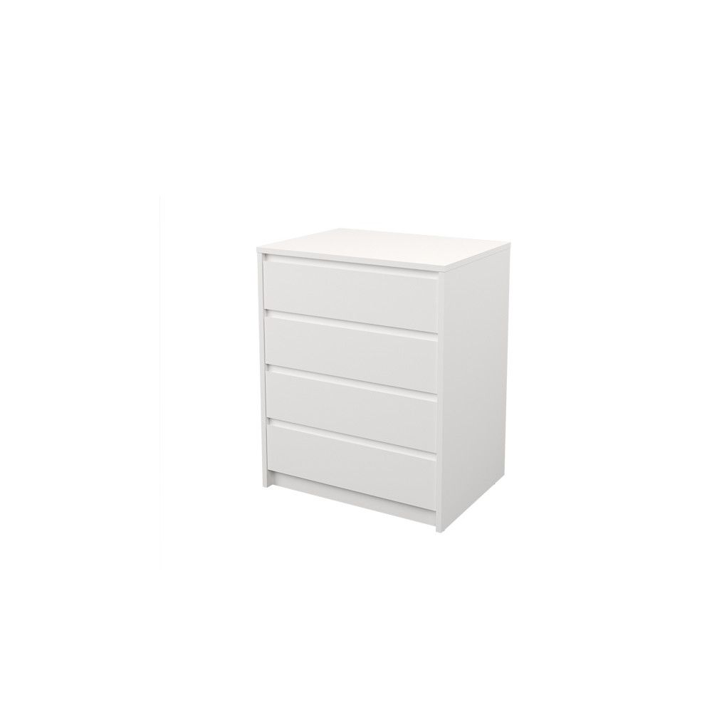 Cómoda Cajonera 4 cajones acabado en blanco. 74cm(alto) 60cm(ancho) 45cm(fondo)
