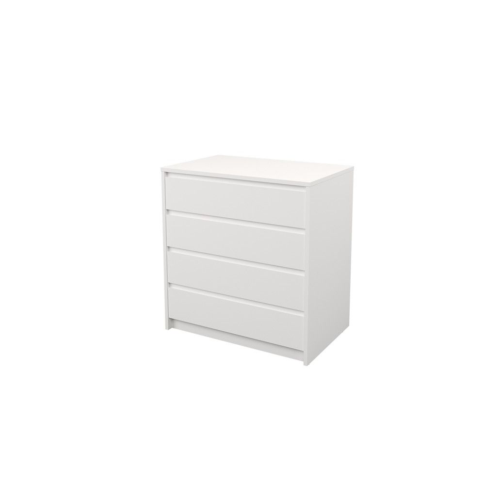 Cómoda Cajonera 4 cajones acabado en blanco. 74cm(alto) 70cm(ancho) 45cm(fondo)
