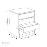 Cajonera 4 cajones | Color: Blanco | Medidas: 62 cm x 50 cm x 44 cm mueble dormitorio