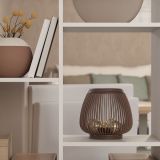 Estantería Alta Salón, Librería, Color Blanco, Medidas: 180 cm (Alto) x 85 cm (Ancho) x 28,5 cm (Fondo