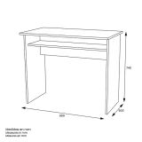 Mesa Escritorio | Mesa de Estudio | Contiene Bandeja | Color Roble | Medidas: 90 x 74 x 50 cm