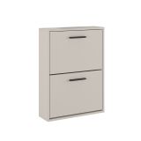 Meyvaser - Zapatero con 2 Puertas, Mueble para Zapatos Estrecho en Color Beige, Medidas: 73 cm (Al) x 54 cm (Anc) x 18 cm (Fon)