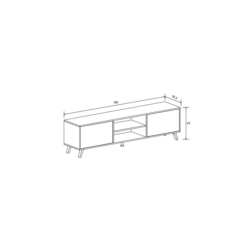Conjunto de Salón Mueble Completo: Bajo TV, Mueble Bar, Estantería y Mueble Colgar - Estilo Mauvella Rayas.