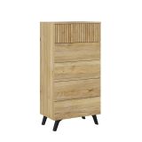 Cabezal + Dos Mesitas de Noche + Sinfonier, Mauvella - Rayas, Medidas: 210 cm (An) x 55 cm (Al) x 35 cm (Fon)