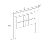 Pack de Muebles de Dormitorio Habitación con Cabecero, 2 Mesitas de Noche 3 Cajones y Cómoda en Color Mauvella Rayas