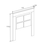 Pack Cabecero de 110 x 120 cm + 2 Mesitas de Noche de 3 Cajones | Dormitorio Completo Infantil | Color Mauvella Rayas