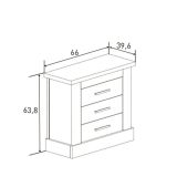 Pack Cabecero Nórdico de 160 x 120 cm + 2 Mesitas de Noche|Práctico y Elegante|Color Cambria y Blanco (para Cama de 135-140, 150