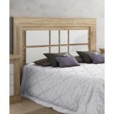 Pack de Dormitorio con Cabecero de 160 x 120 cm + 2 Mesitas de Noche + Cómoda | Color Cambria y Blanco