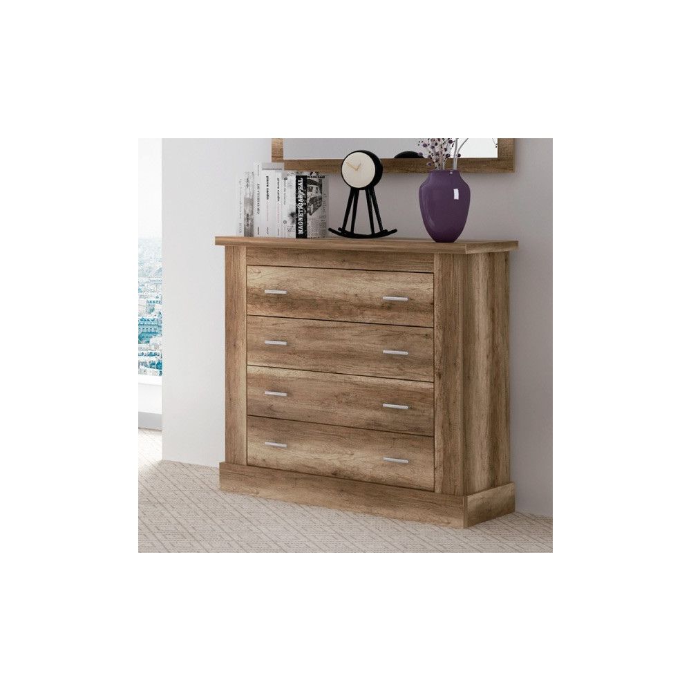 Pack de Dormitorio con Cabecero de 160 x 120 cm + 2 Mesitas de Noche + Cómoda | Color Cañón