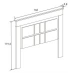 Pack de Dormitorio con Cabecero de 160 x 120 cm + 2 Mesitas de Noche + Cómoda | Color Cañón