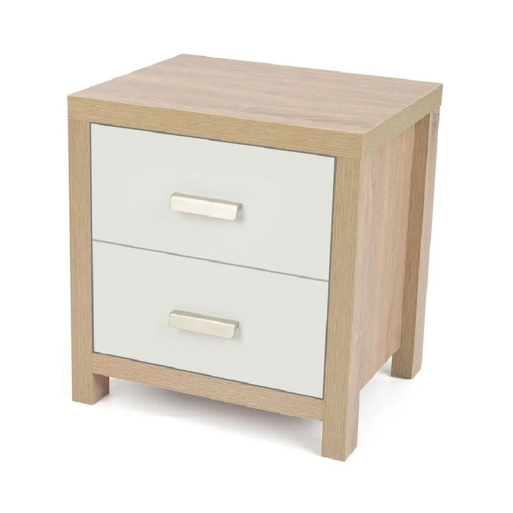Mesilla de Noche 2 Cajones Color Cambria Blanco - ¡Compra Ahora!